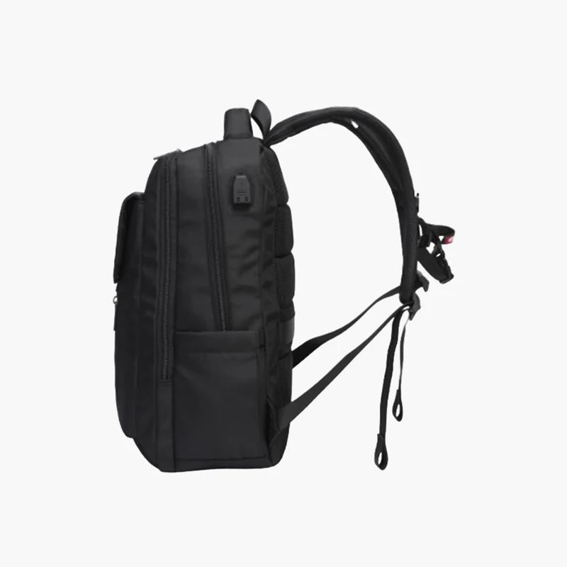 أطلس Solid Black Backpack for Men